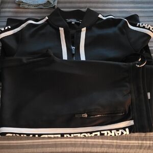 Karl Lagerfeld Monochrome Zip-Up Set